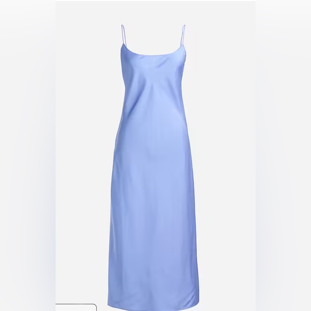 J Crew, Gwyneth slip dress in luster charmeuse, NWT, Medium in French Blue